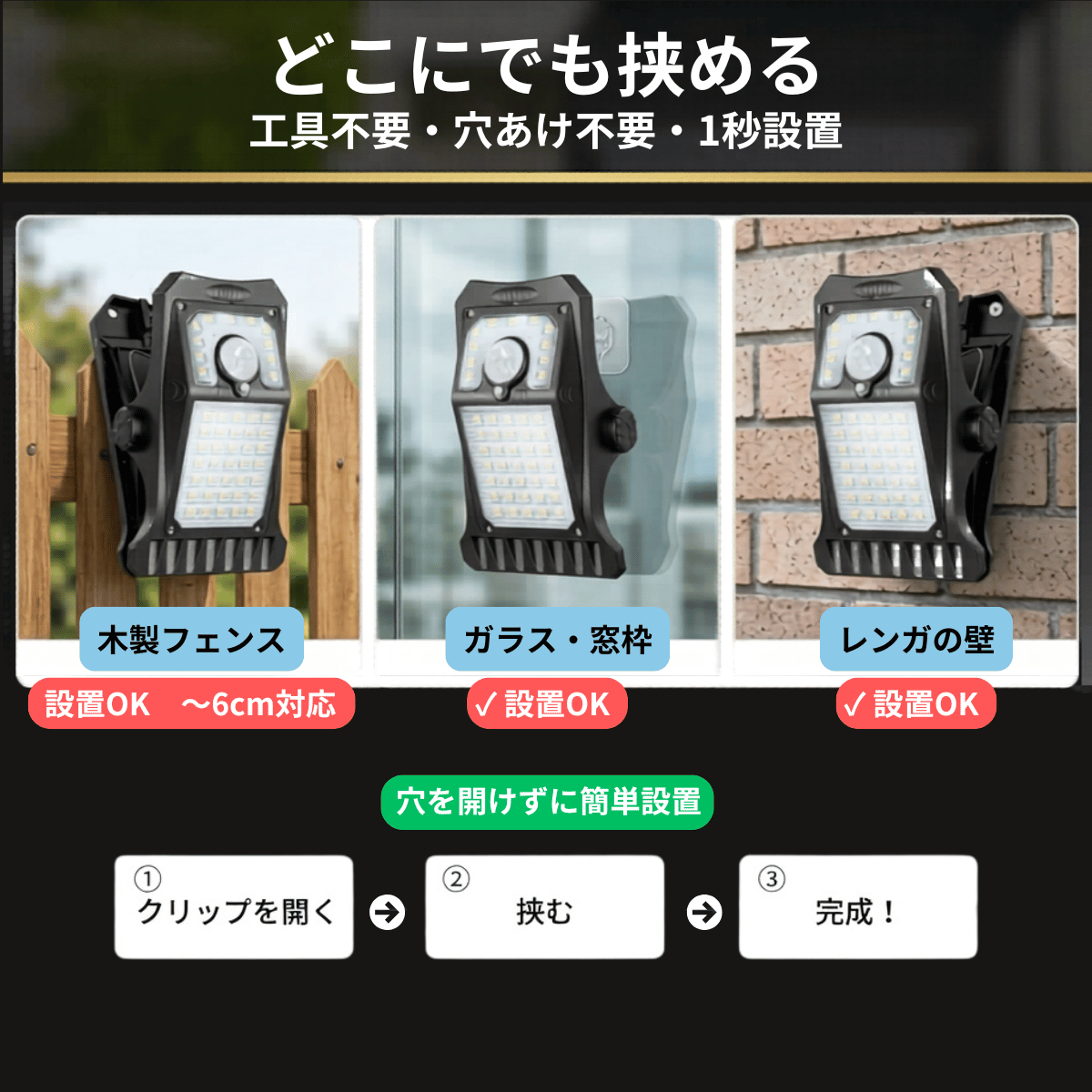 SolarClip｜挟むだけで、家中が安心に。