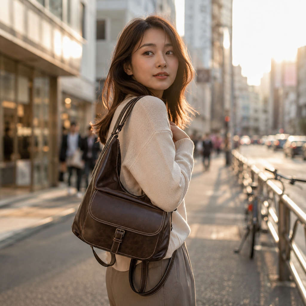 MELIA™ ソフトレザーリュックバッグ